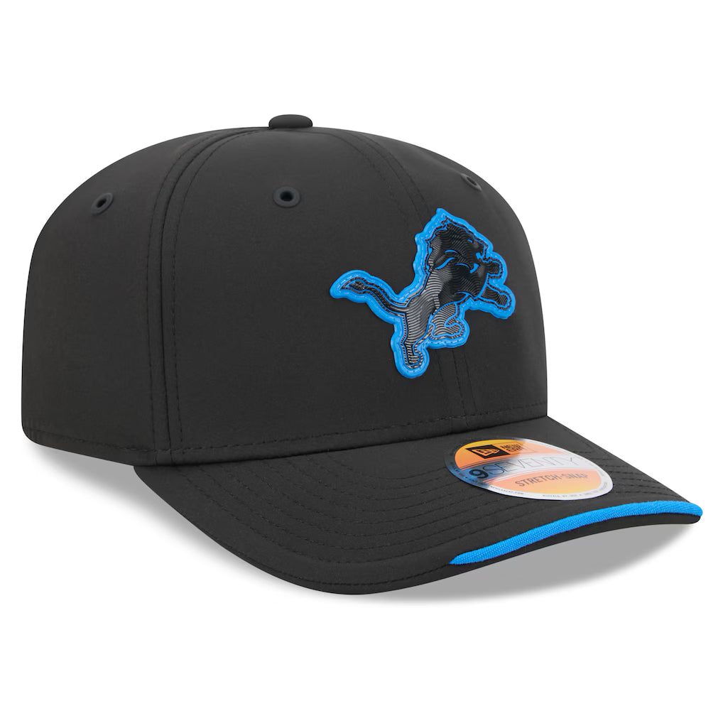 Men's Detroit Lions New Era 2026 NFL Sideline 9SEVENTY Black Adjustable Hat