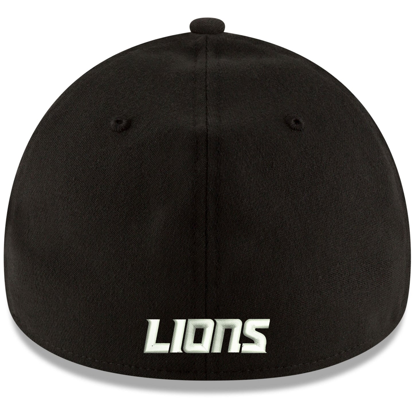 Men's New Era Detroit Lions Team Classic Black 39THIRTY Flex Hat