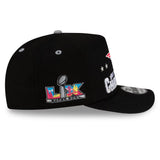 New England Patriots New Era 2025 AFC Champions Locker Room Trophy Collection A-Frame 9FIFTY Snapback Hat - Black - Pro Jersey Sports