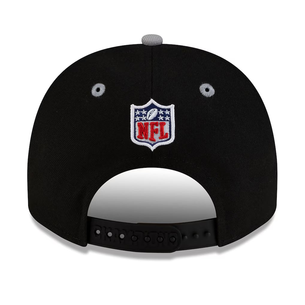 New England Patriots New Era 2025 AFC Champions Locker Room Trophy Collection A-Frame 9FIFTY Snapback Hat - Black