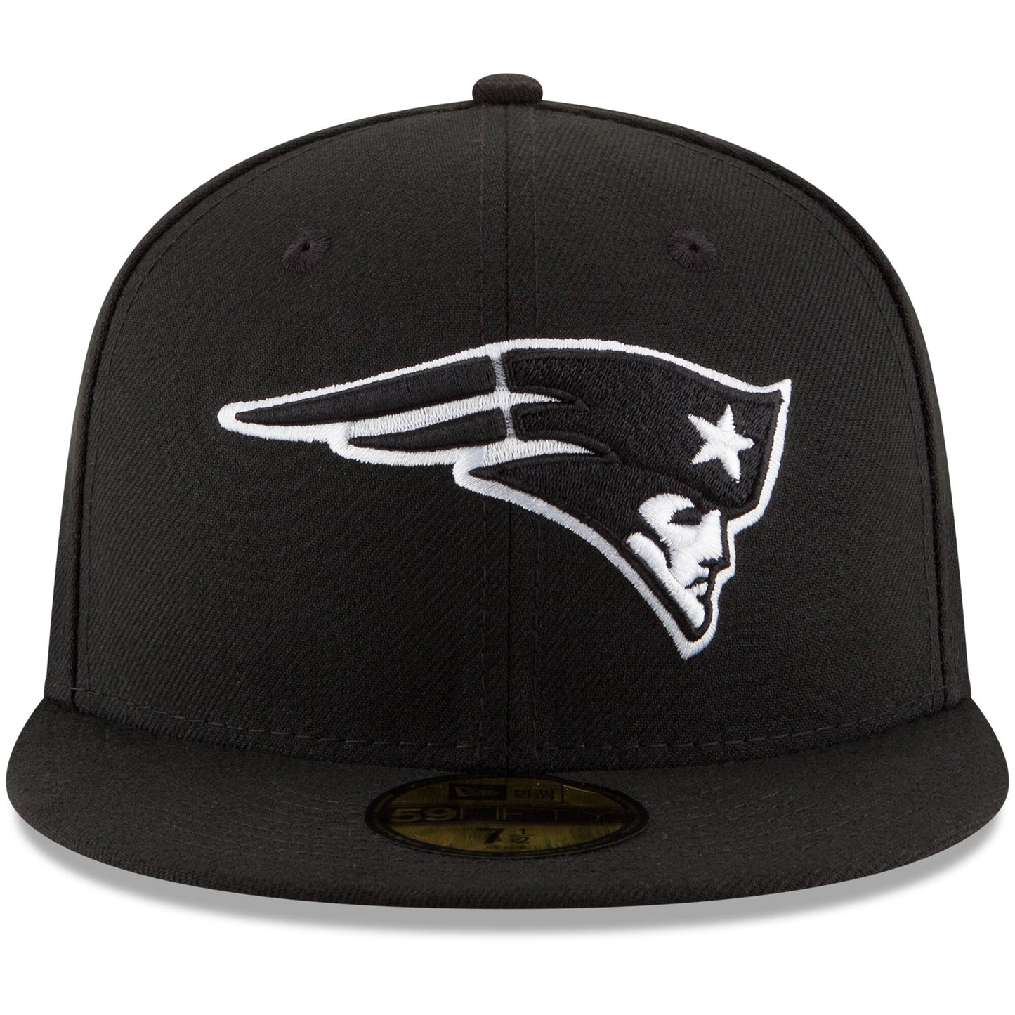 New England Patriots Black New Era B-Dub 59FIFTY Fitted Hat