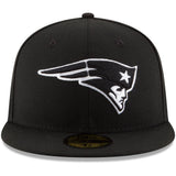 New England Patriots Black New Era B-Dub 59FIFTY Fitted Hat - Pro Jersey Sports