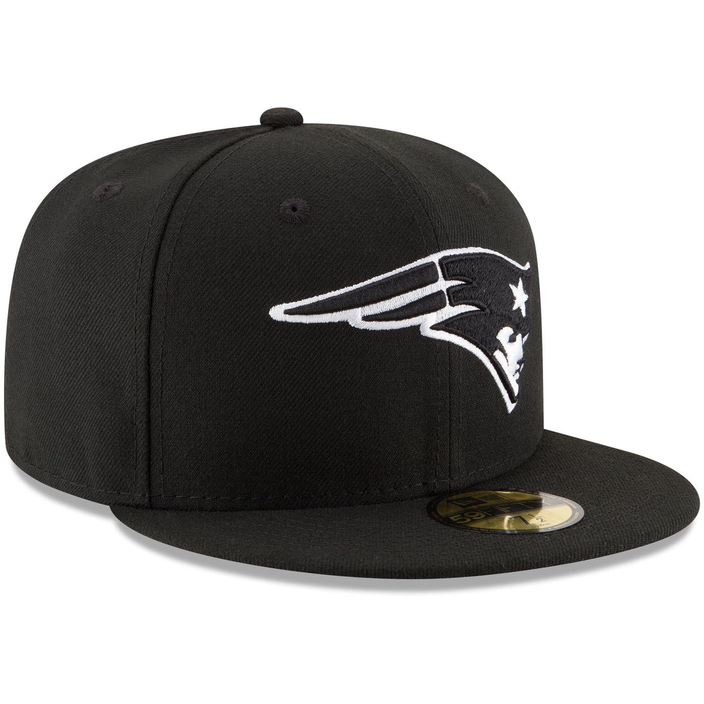 New England Patriots Black New Era B-Dub 59FIFTY Fitted Hat