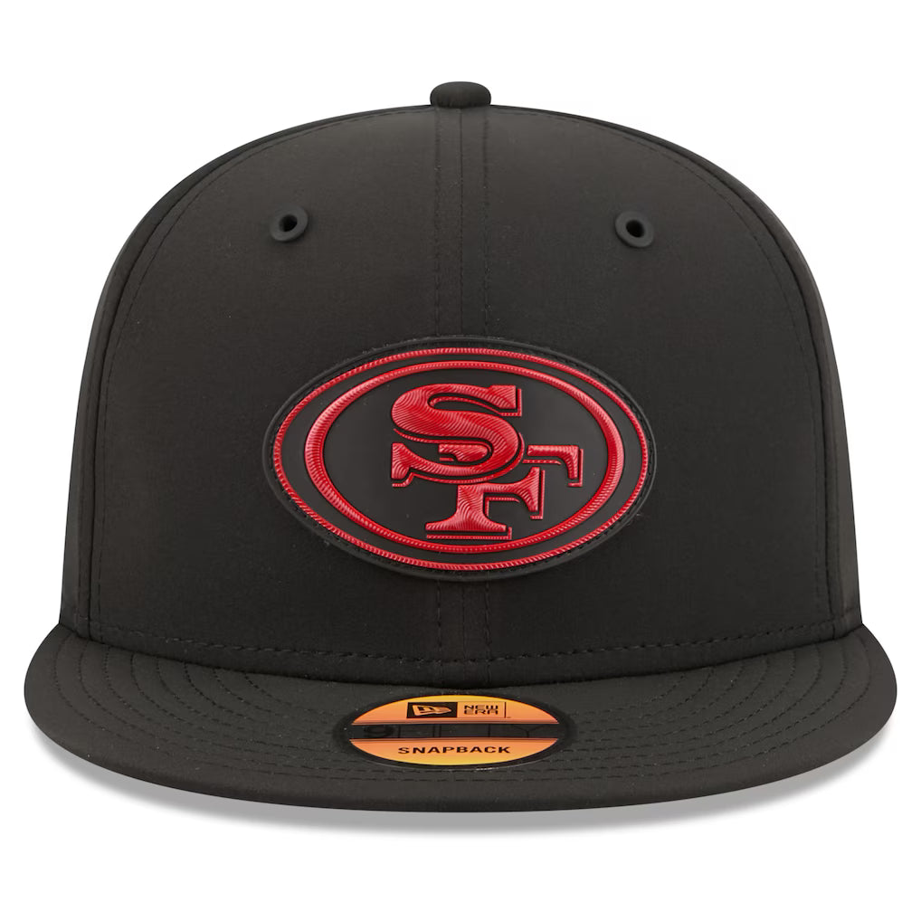 Men's San Francisco 49ers New Era 2026 NFL Sideline 9FIFTY Black Performance Adjustable Hat