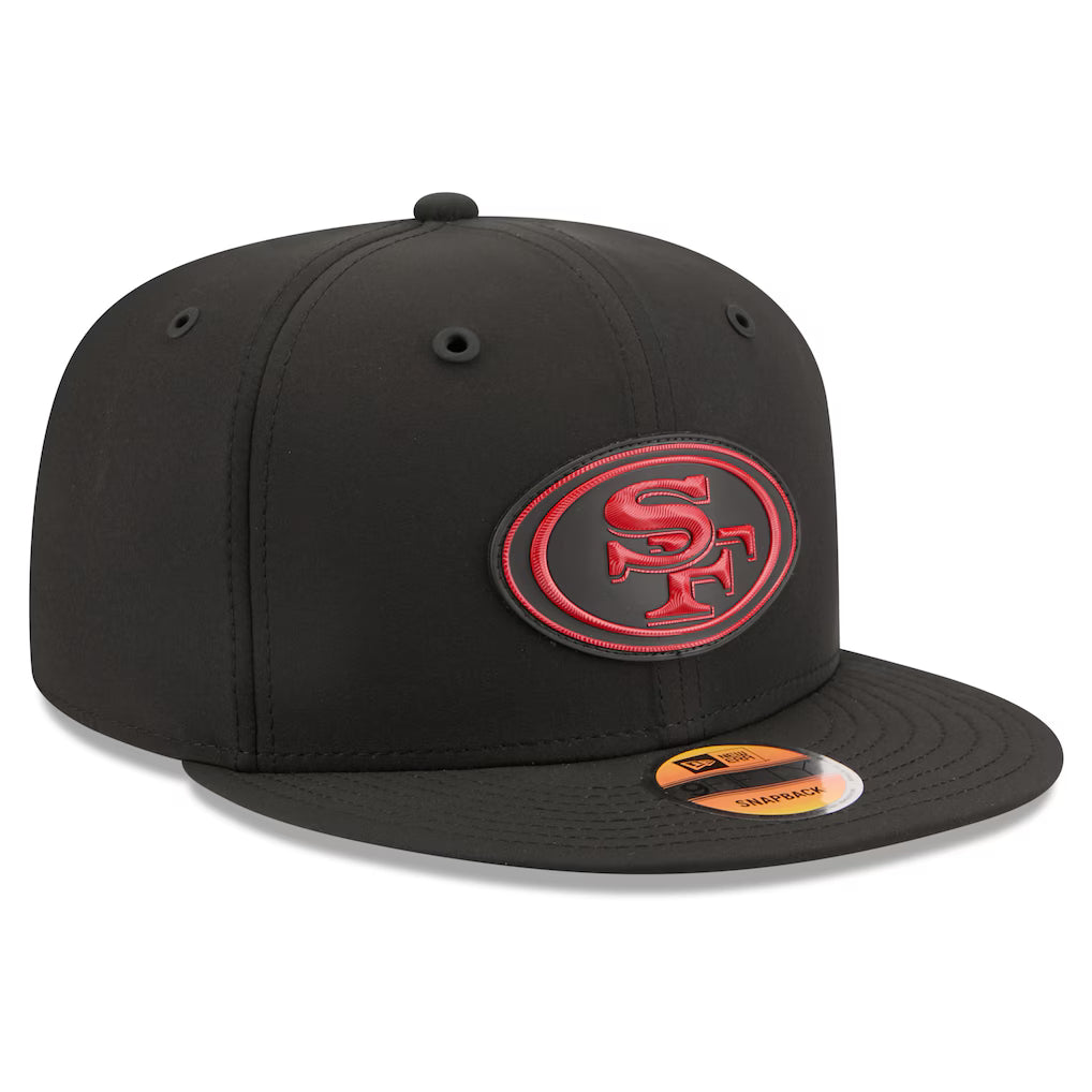 Men's San Francisco 49ers New Era 2026 NFL Sideline 9FIFTY Black Performance Adjustable Hat