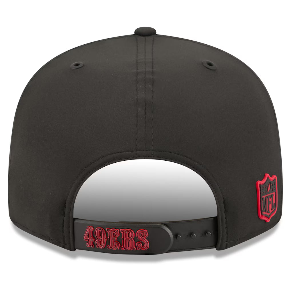 Men's San Francisco 49ers New Era 2026 NFL Sideline 9FIFTY Black Performance Adjustable Hat