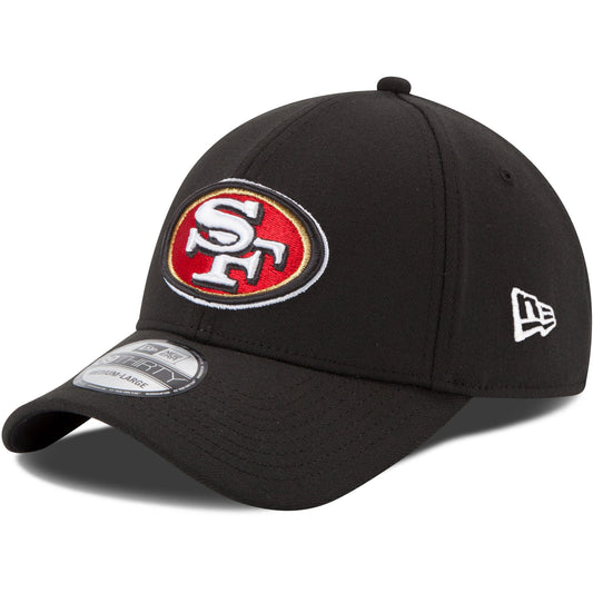 Men's New Era San Francisco 49ers Team Classic Black 39THIRTY Flex Hat - Pro Jersey Sports
