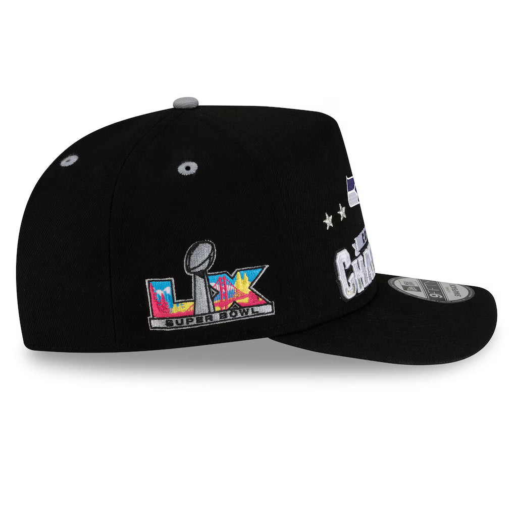 Men's Seattle Seahawks New Era Charcoal Super Bowl LX 9FORTY A-Frame Trucker Adjustable Hat - Pro Jersey Sports