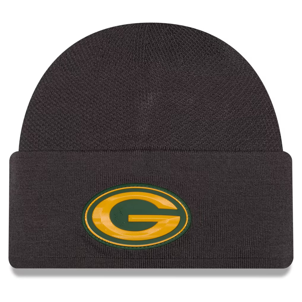 Green Bay Packers 2026 New Era Official Sideline Gray Skully Knit Hat