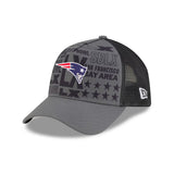 Men's New England Patriots New Era Charcoal Super Bowl LX 9FORTY A-Frame Trucker Adjustable Hat - Pro Jersey Sports