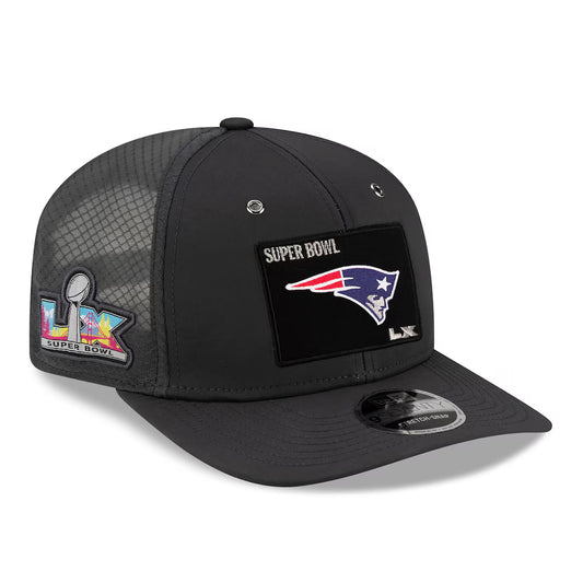 New England Patriots New Era Super Bowl LX Opening Night 9SEVENTY Adjustable Hat - Charcoal