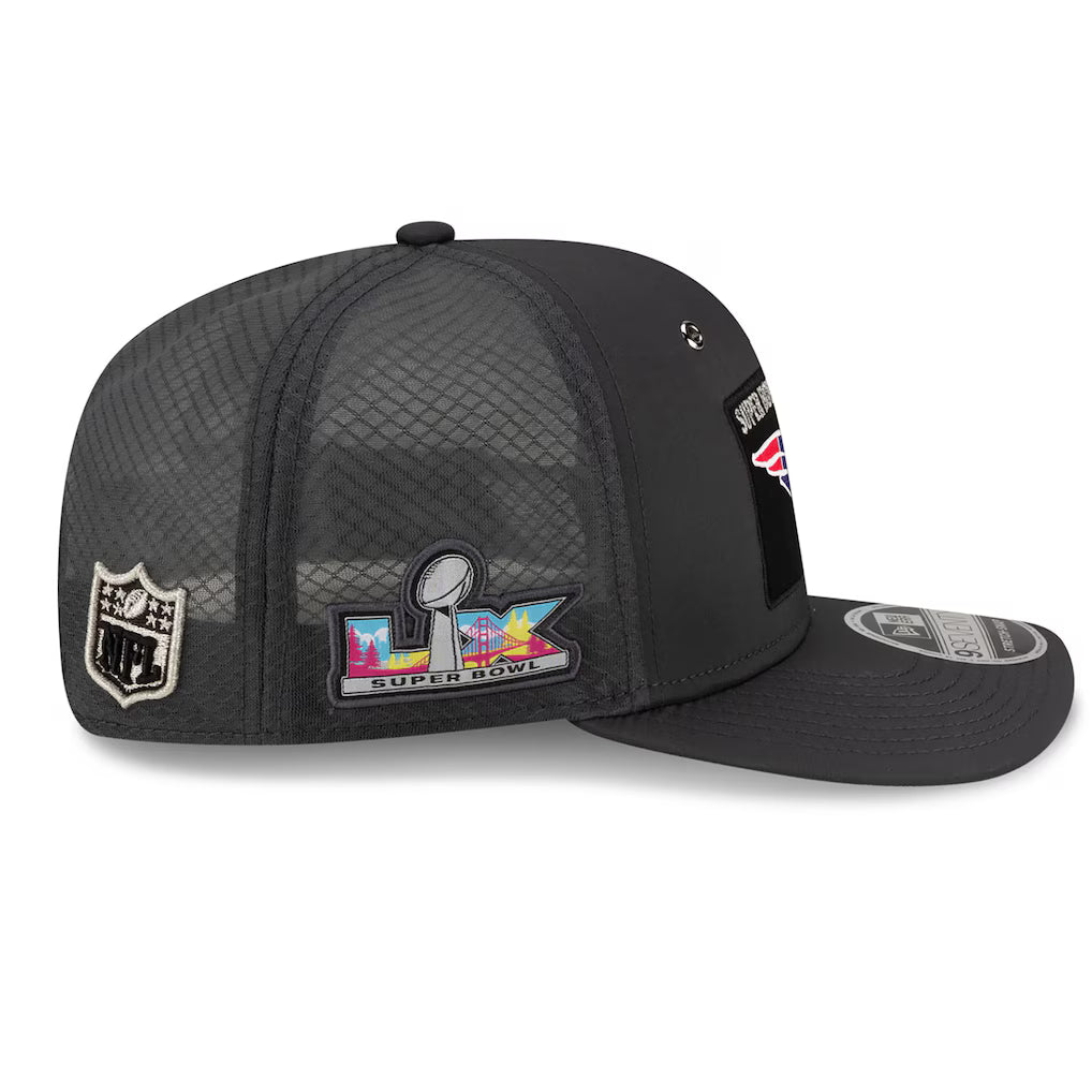 New England Patriots New Era Super Bowl LX Opening Night 9SEVENTY Adjustable Hat - Charcoal