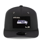 Men's Seattle Seahawks Super Bowl LX Opening Night New Era Charcoal 9SEVENTY Adjustable Hat - Pro Jersey Sports