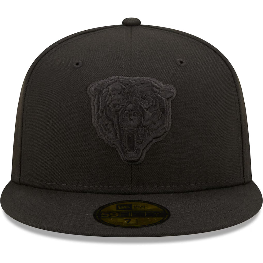 Chicago Bears Primary Logo Tonal Black New Era 59FIFTY Fitted Hat - Pro Jersey Sports