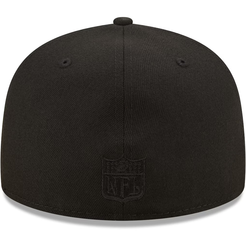 Chicago Bears Primary Logo Tonal Black New Era 59FIFTY Fitted Hat - Pro Jersey Sports