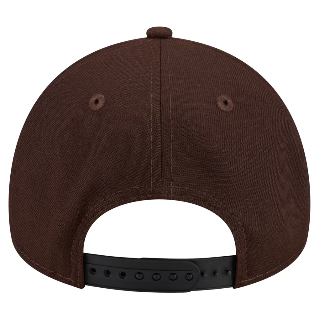 Men's New Era Dark Brown Chicago Bears Burnt Wood A-Frame 9FORTY Adjustable Hat