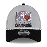 Men's Chicago Bears New Era Gray 2025 NFC North Division Champions Locker Room Trophy Collection 9FORTY Adjustable Hat - Pro Jersey Sports
