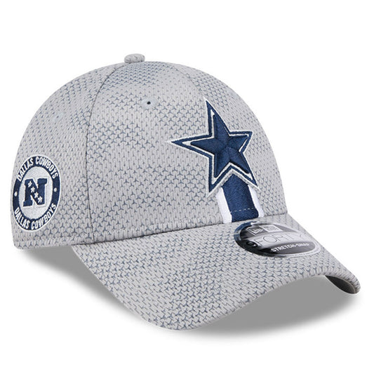 Men's Dallas Cowboys New Era 2024 Sideline Gray 9FORTY Adjustable Hat