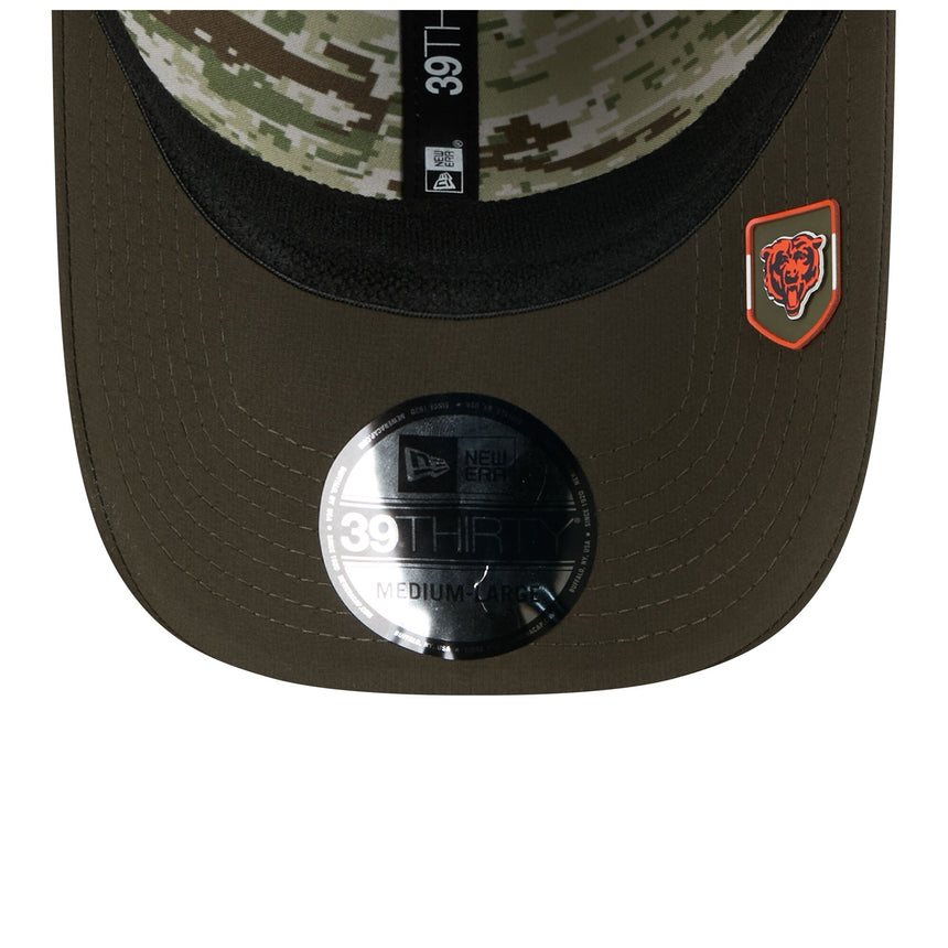 Men's New Era Green Chicago Bears 2025 Salute to Service 39THIRTY Flex Hat - Pro Jersey Sports
