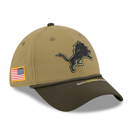 Men's Detroit Lions New Era Green 2025 Salute to Service 39THIRTY Flex Hat - Pro Jersey Sports