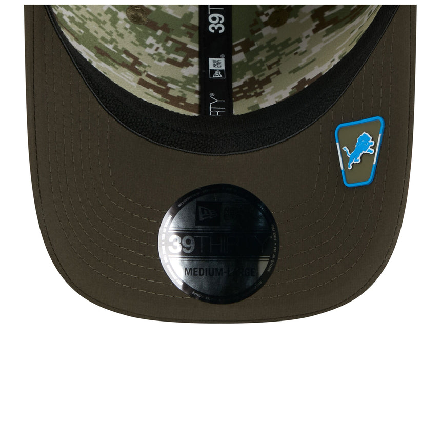 Men's Detroit Lions New Era Green 2025 Salute to Service 39THIRTY Flex Hat - Pro Jersey Sports