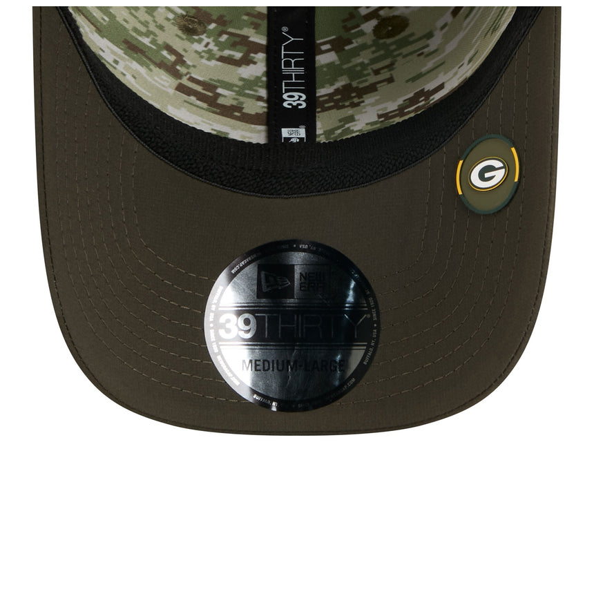 Men's Green Bay Packers New Era Green 2025 Salute to Service 39THIRTY Flex Hat - Pro Jersey Sports