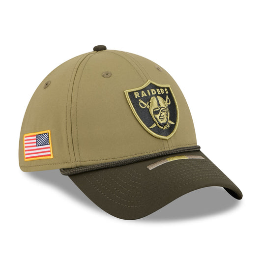 Men's Las Vegas Raiders New Era Green 2025 Salute to Service 39THIRTY Flex Hat - Pro Jersey Sports
