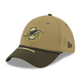 Men's Miami Dolphins New Era Green 2025 Salute to Service 39THIRTY Flex Hat - Pro Jersey Sports