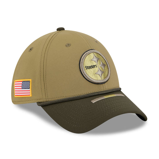 Men's Pittsburgh Steelers New Era Green 2025 Salute to Service 39THIRTY Flex Hat - Pro Jersey Sports