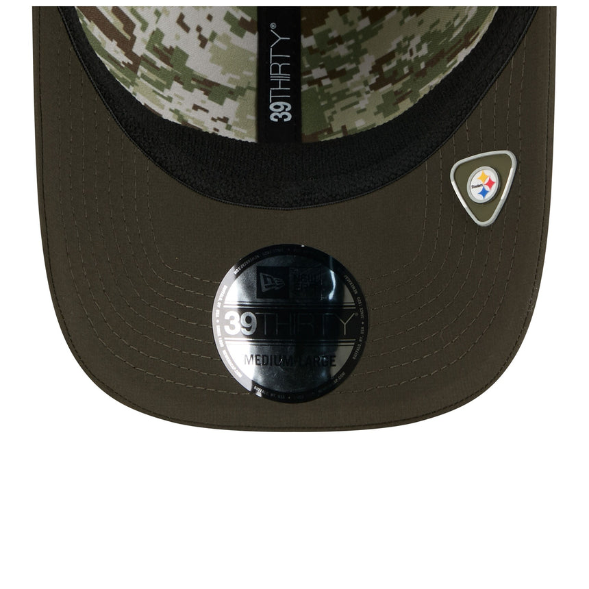 Men's Pittsburgh Steelers New Era Green 2025 Salute to Service 39THIRTY Flex Hat - Pro Jersey Sports