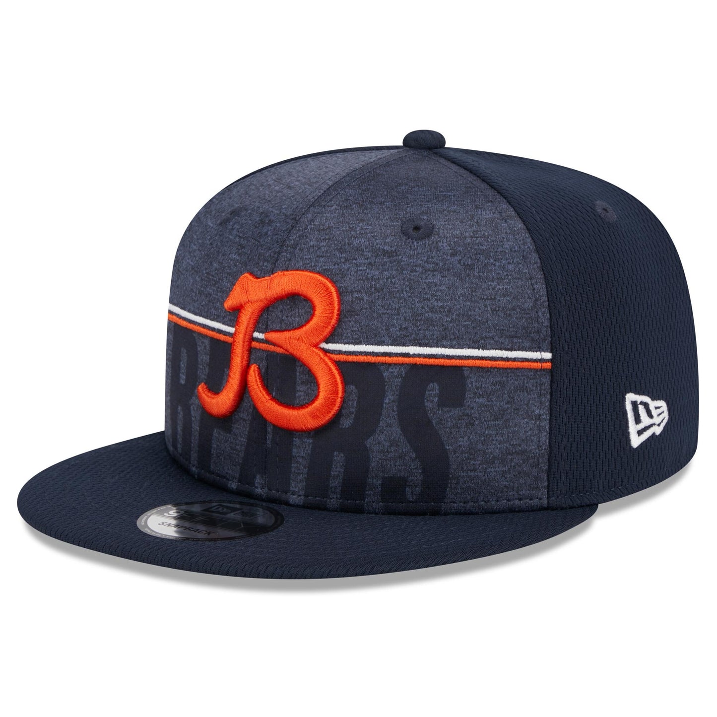 Men's Chicago Bears New Era NFL 2023 Training Camp Navy B Logo 9FIFTY Snapback Adjustable Hat