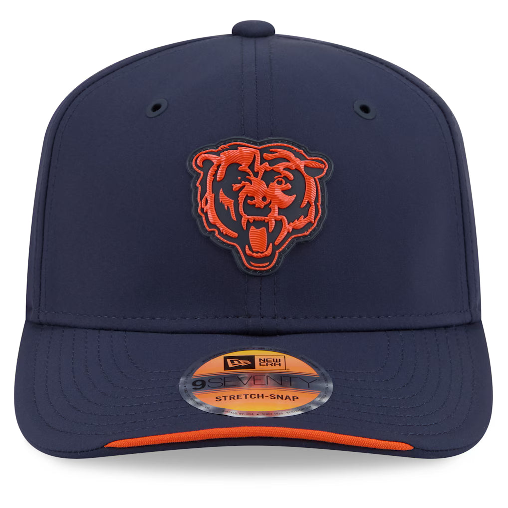 Men's Chicago Bears New Era 2026 NFL Sideline 9SEVENTY Navy Bear Logo Adjustable Hat