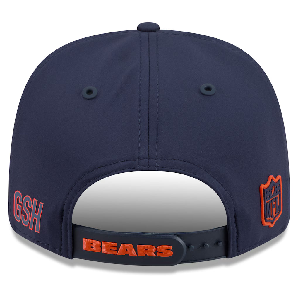 Men's Chicago Bears New Era 2026 NFL Sideline 9SEVENTY Navy Bear Logo Adjustable Hat