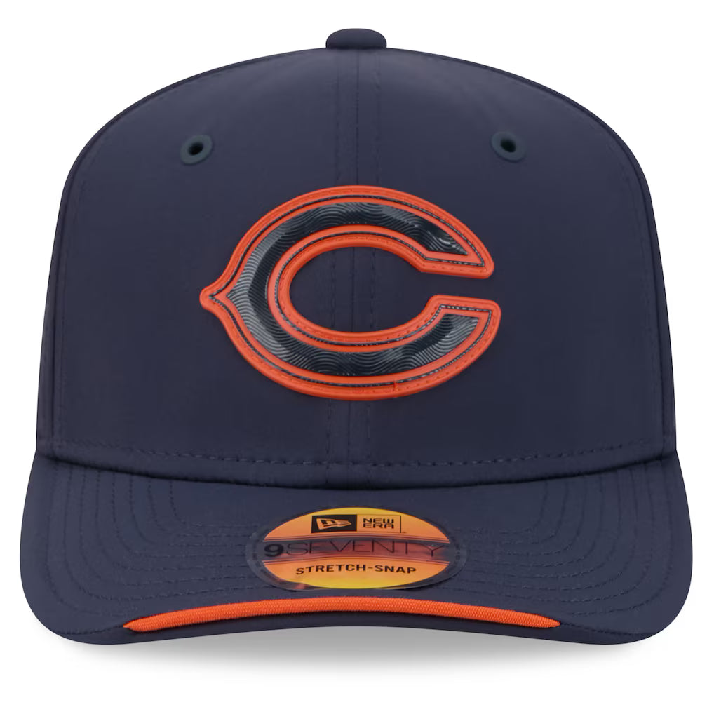 Men's Chicago Bears New Era 2026 NFL Sideline 9SEVENTY Navy 'C logo' Adjustable Hat