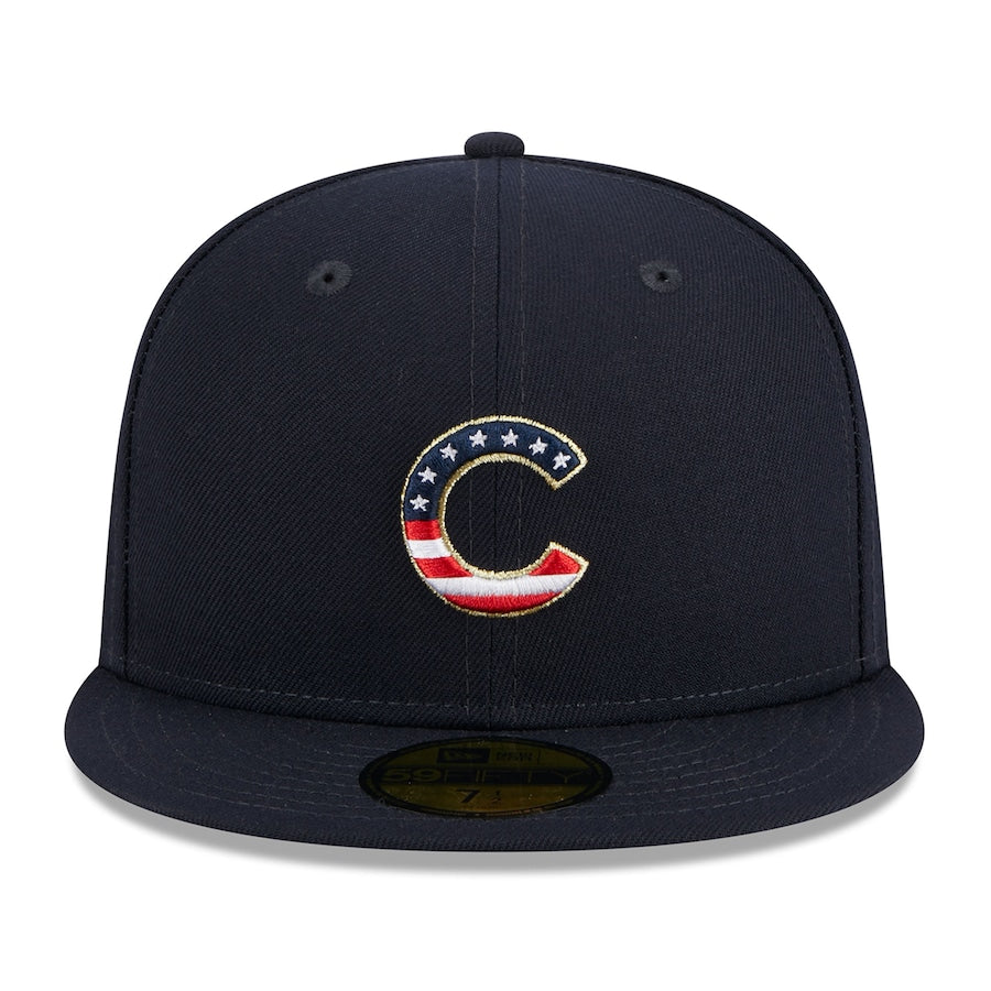 Chicago Cubs 2023 On Field 4th of July Navy 59FIFTY Fitted Hat