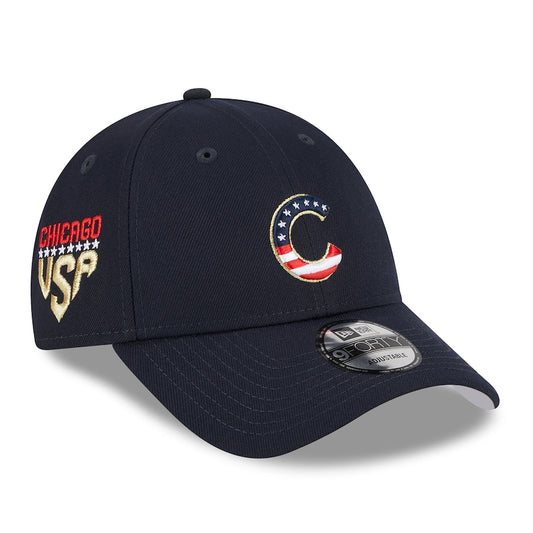 Men's Chicago Cubs New Era Navy 2023 4th of July 9FORTY Adjustable Hat