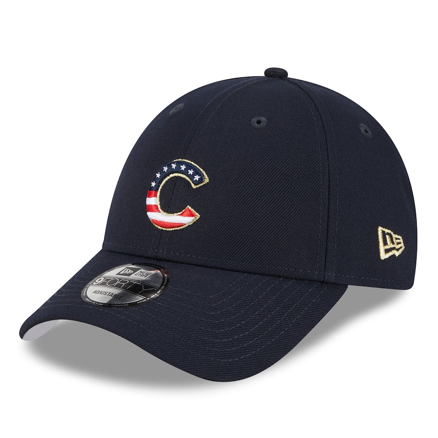 Men's Chicago Cubs New Era Navy 2023 4th of July 9FORTY Adjustable Hat