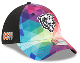 Men's Chicago Bears New Era Pink 2023 NFL Crucial Catch Primary Logo 39THIRTY Flex Hat - Pro Jersey Sports