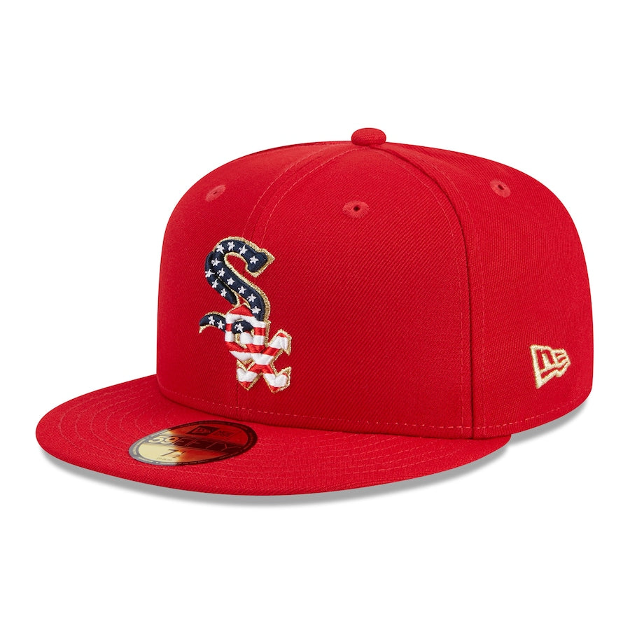 Chicago White Sox 2023 On Field 4th of July Red 59FIFTY Fitted Hat