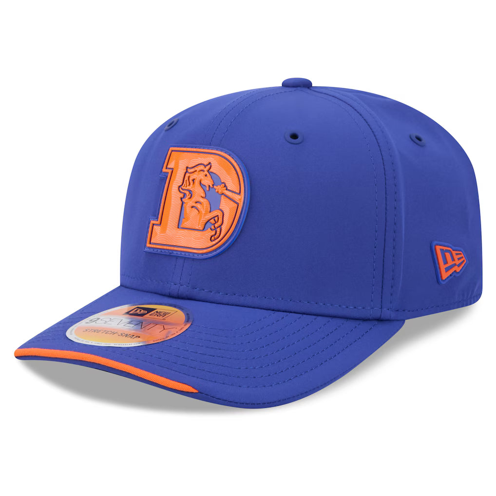 Men's Denver Broncos New Era 2026 NFL Sideline 9SEVENTY Throwback Logo Tonal Black Adjustable Hat
