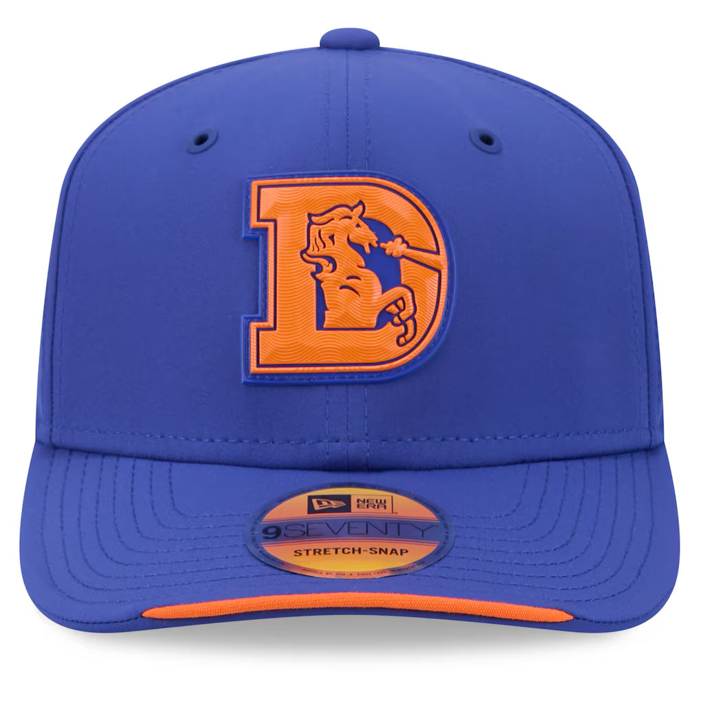 Men's Denver Broncos New Era 2026 NFL Sideline 9SEVENTY Throwback Logo Tonal Black Adjustable Hat