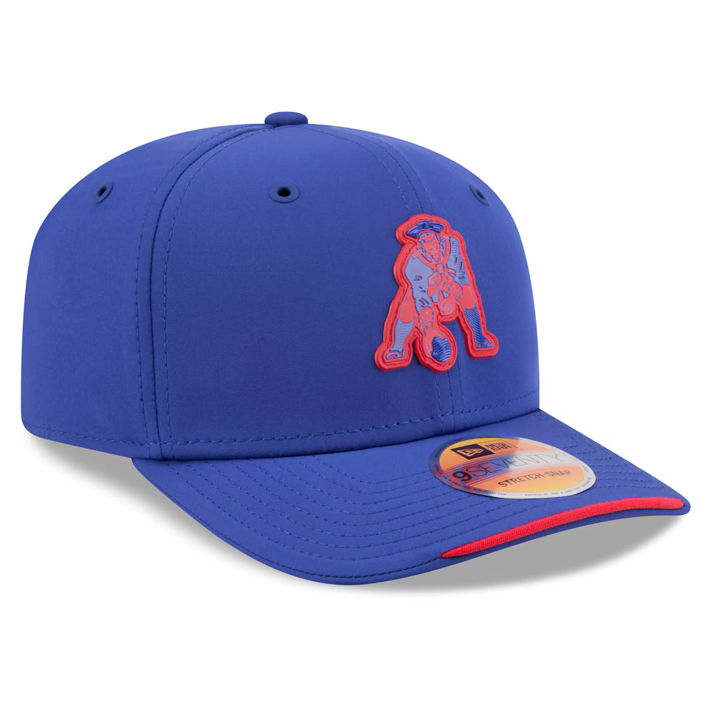 Men's New England Patriots New Era 2026 NFL Sideline 9SEVENTY Throwback Logo Blue Adjustable Hat