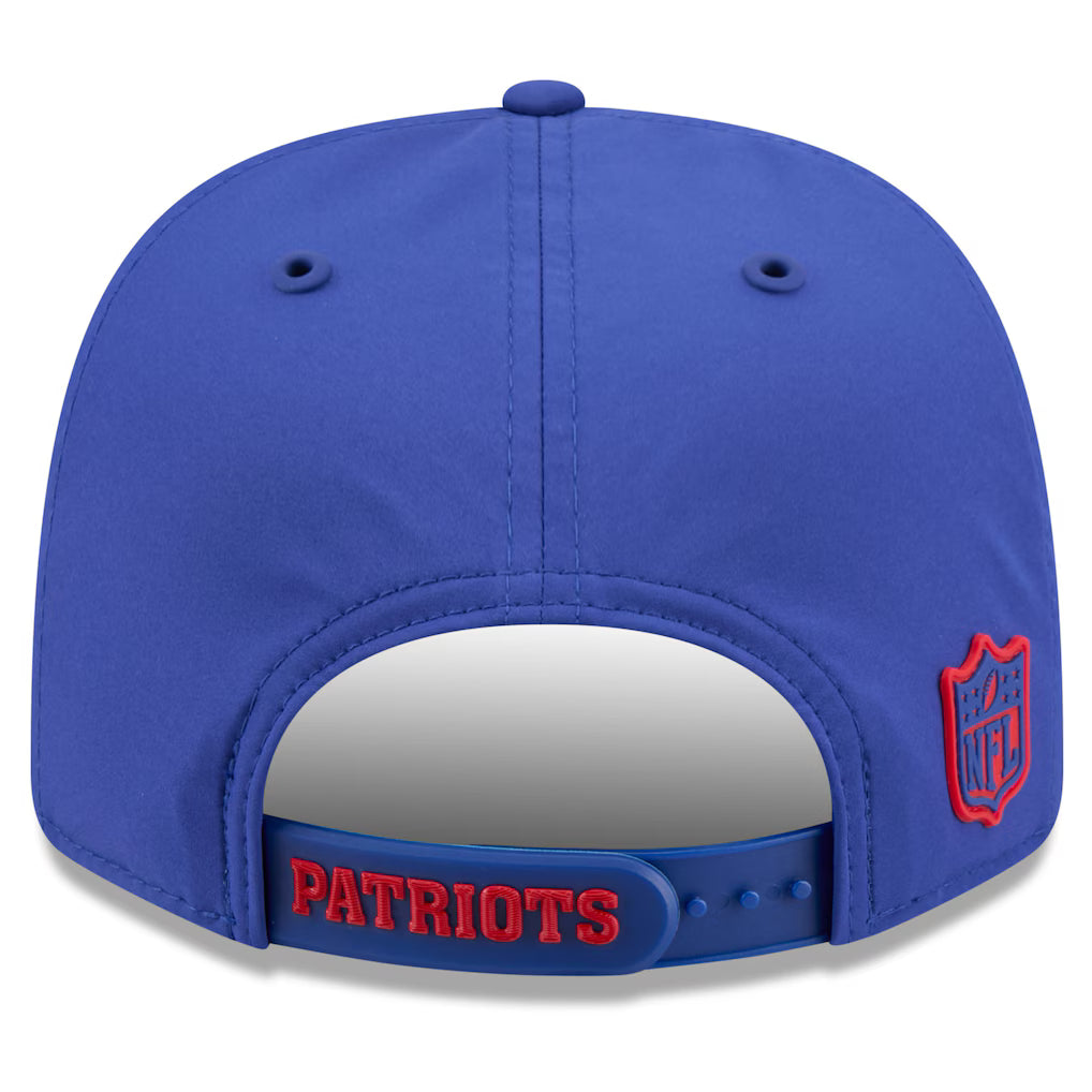 Men's New England Patriots New Era 2026 NFL Sideline 9SEVENTY Throwback Logo Blue Adjustable Hat