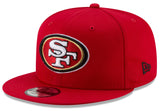 San Francisco 49ers New Era Red Basic 9FIFTY Snapback Hat - Pro Jersey Sports