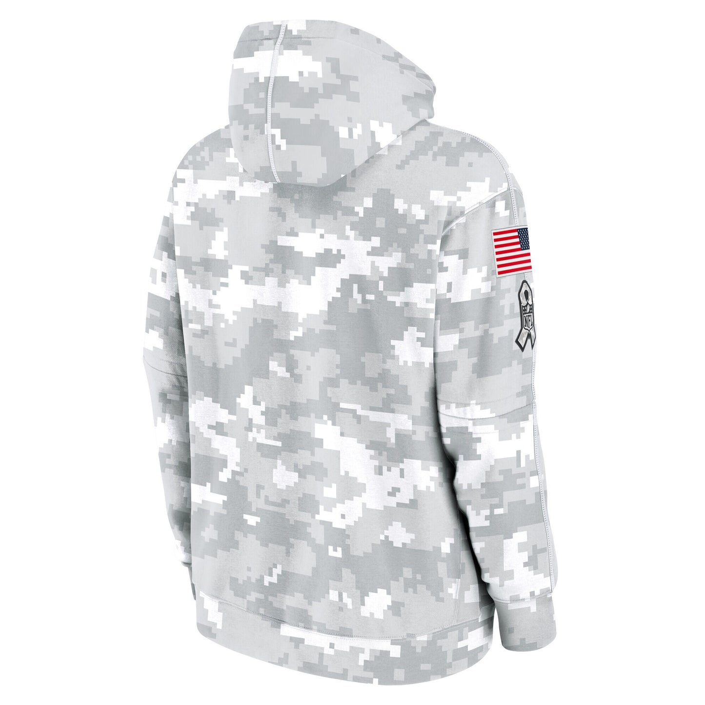 Men's Chicago Bears Nike Arctic Camo 2024 Salute to Service Club Fleece Pullover Hoodie