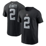 Men's Nike Ashton Jeanty Las Vegas Raiders Black Name & Number T-Shirt - Pro Jersey Sports