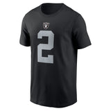 Men's Nike Ashton Jeanty Las Vegas Raiders Black Name & Number T-Shirt - Pro Jersey Sports