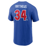 Men's Nike Auston Matthews Royal USA Hockey 2026 Name & Number T-Shirt - Pro Jersey Sports