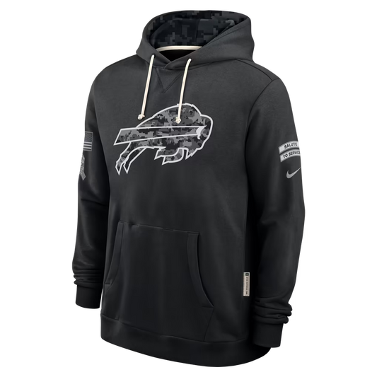 Mens Buffalo Bills Nike 2026 Salute to Service Sideline Dri-FIT Pullover Hoodie - Black