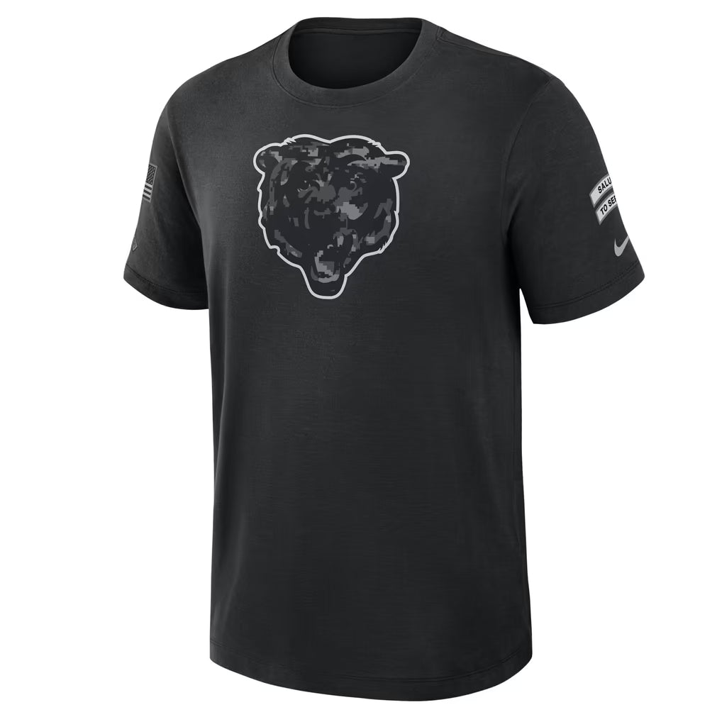 Chicago Bears Nike 2026 Salute to Service Respect Earned Black Slub T-Shirt